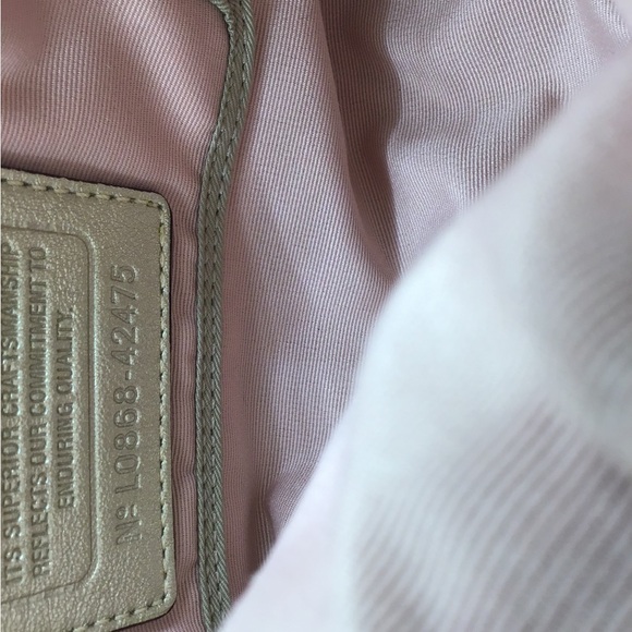 Coach  Parker Woven Straw Metallic Leather Shoulder Bag 42475 - Picture 8 of 14